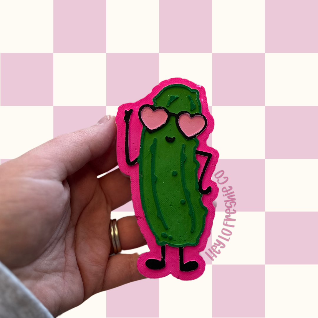 Pickle With Heart Glasses | Car Freshie